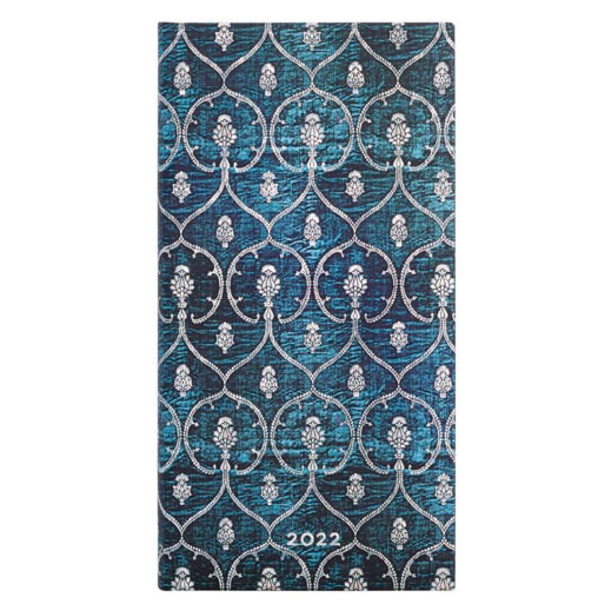 PAPER BLANKS - Agenda 2022 Blue Velvet Slim Tapa Dura Semana A La Vista