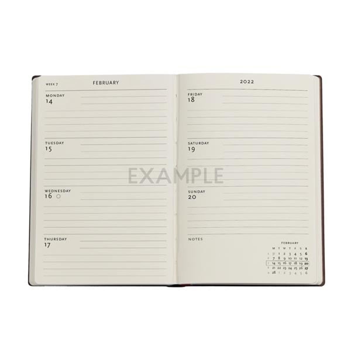 PAPER BLANKS - Agenda 2022 Aurelia Mini Tapa Dura Semana Vista Horizontal