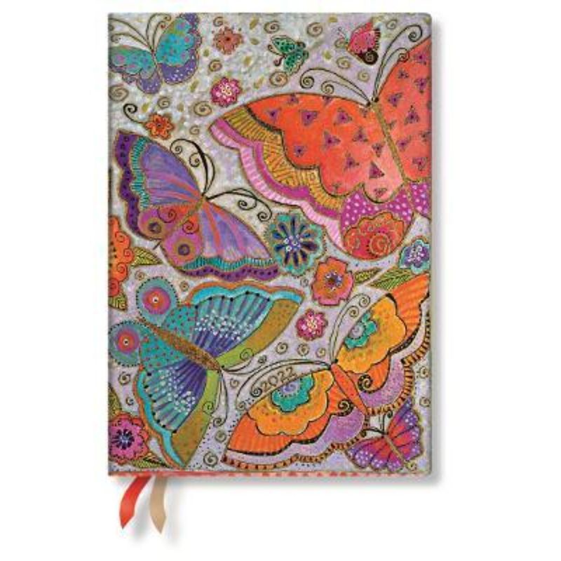 PAPER BLANKS - Agenda 2022 Flutterbyes Midi Tapa Dura Semana  Horizontal