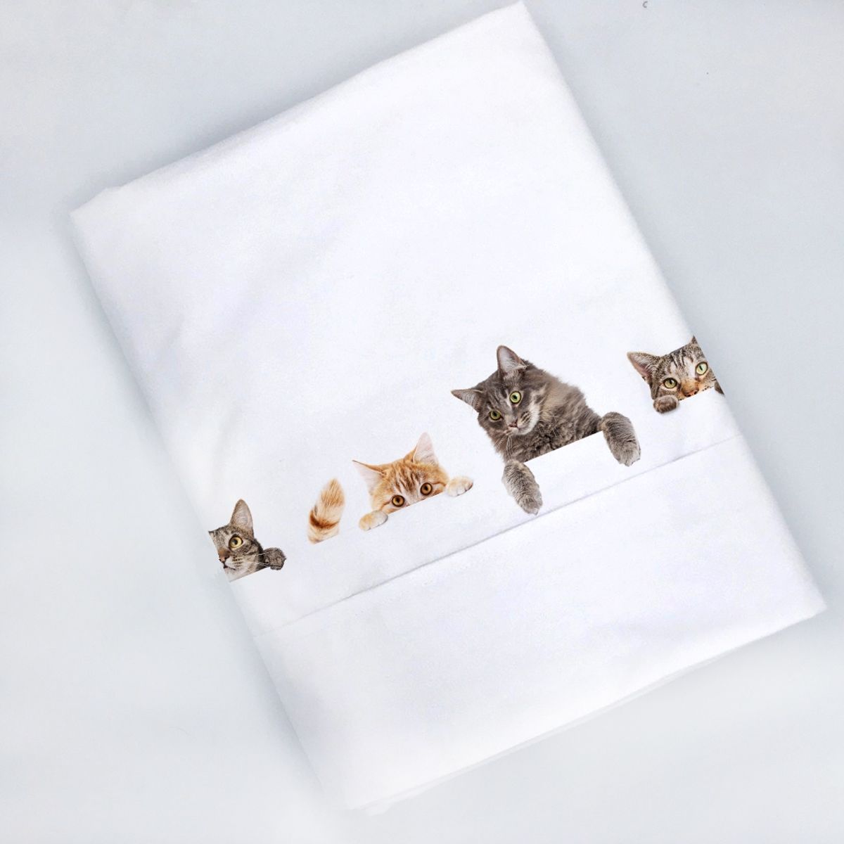 TUYO PRINT - Juego de Sábanas 1 Plaza, Cats Lovers