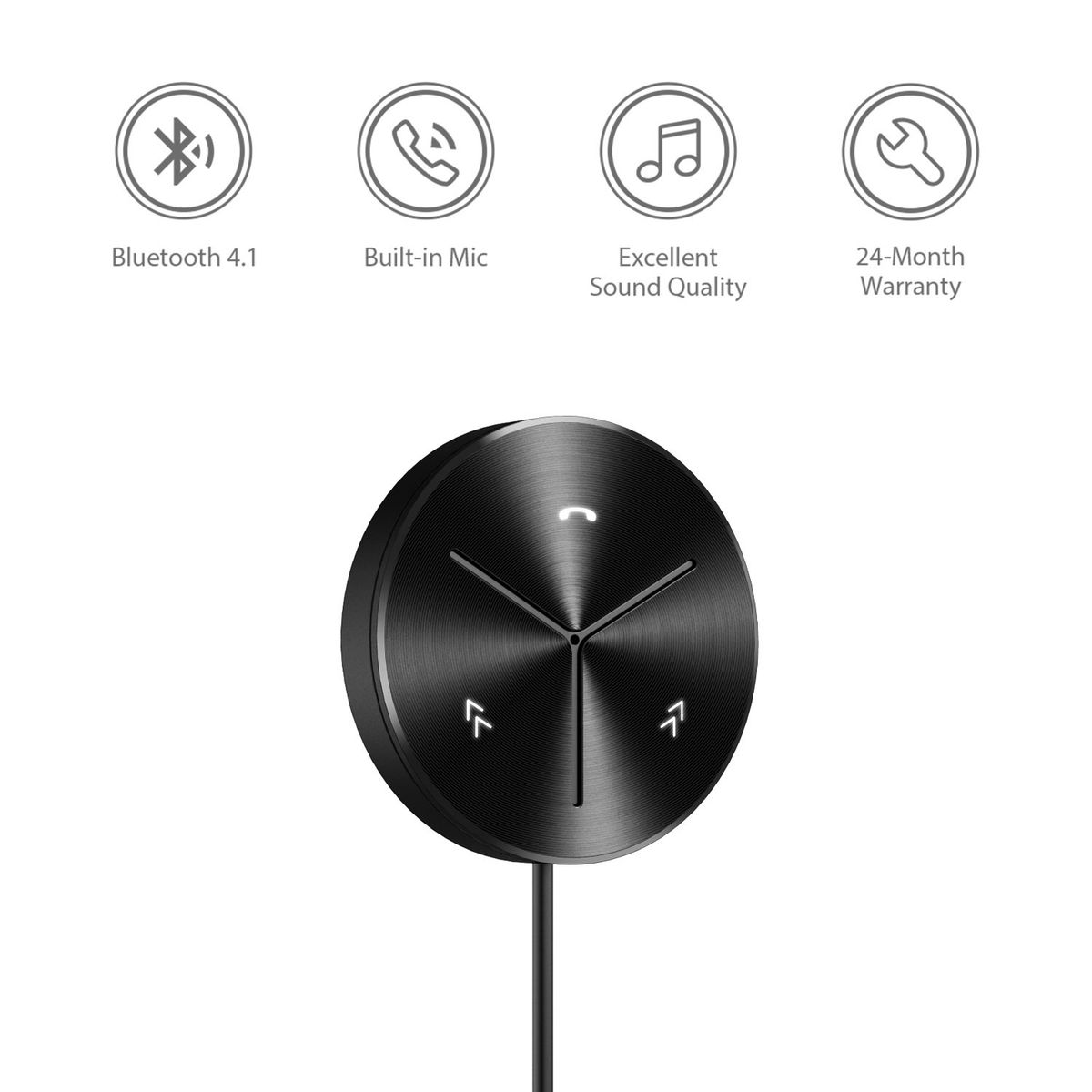 AUKEY - AUKEY Kit receptor inalámbrico para móvil Negro BR-C8