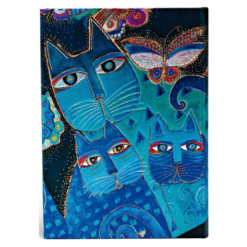 PAPER BLANKS - Libreta Blue Cats & Butterflies Midi Tapa Dura