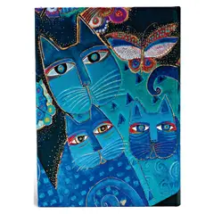 PAPER BLANKS - Libreta Blue Cats & Butterflies Midi Tapa Dura