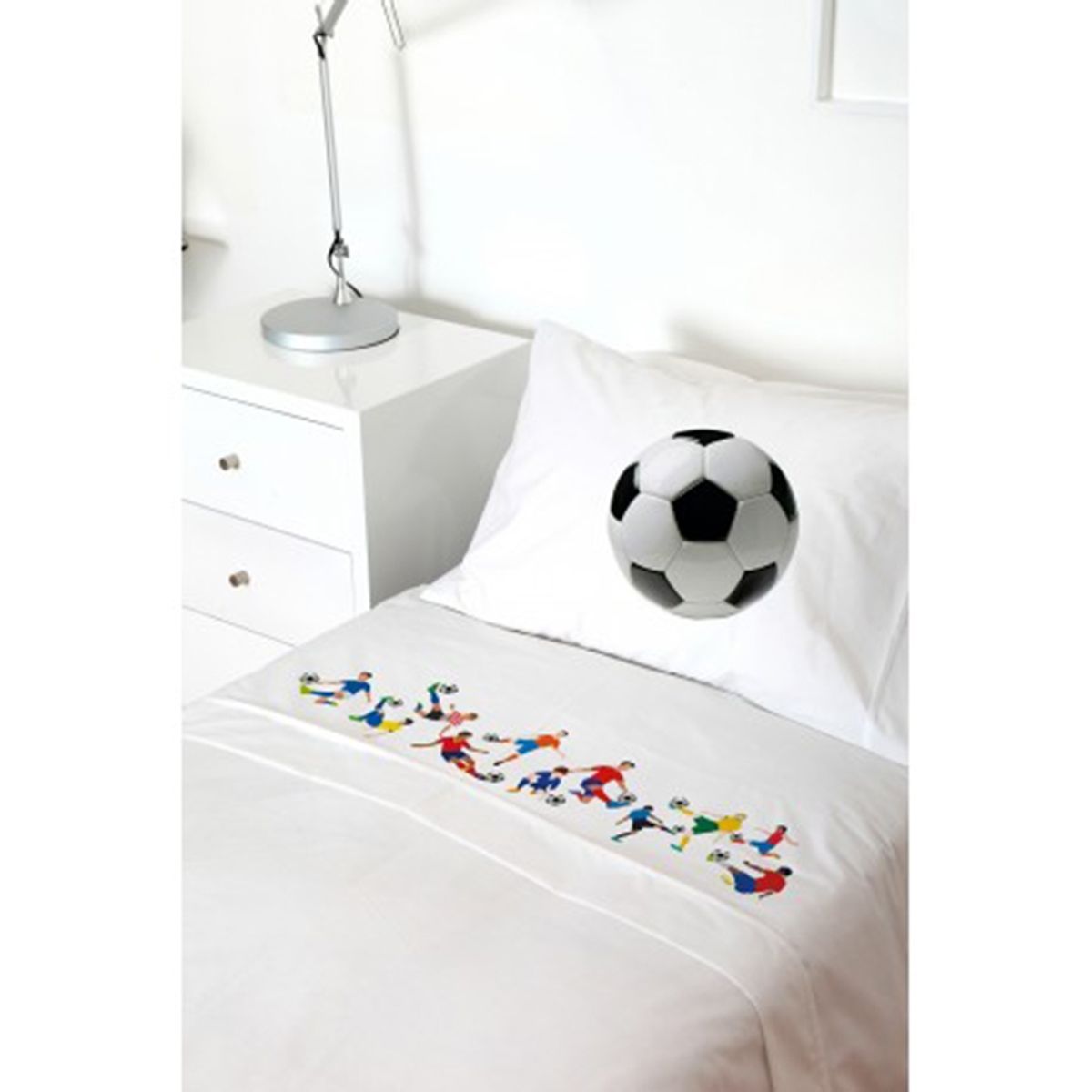 TUYO PRINT - Juego de Sábanas 1 Plaza, Futbolistas