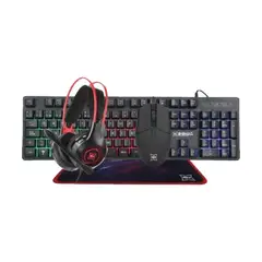FIDDLER - KIT GAMER TECLADO MOUSE MOUSE PAD Y AUDIFONOS FD-IMC406