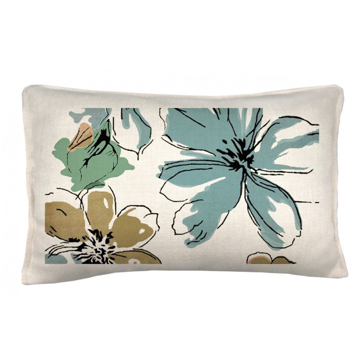 TUYO PRINT - Cojín Flores en Menta 50X30