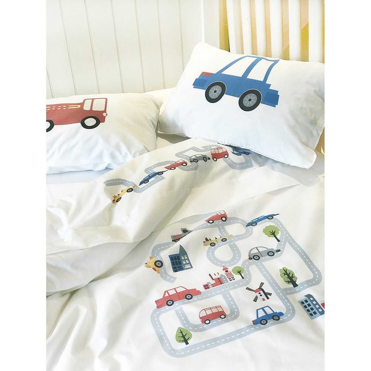 TUYO PRINT - Juego de Sábanas Pack And Play Autopista