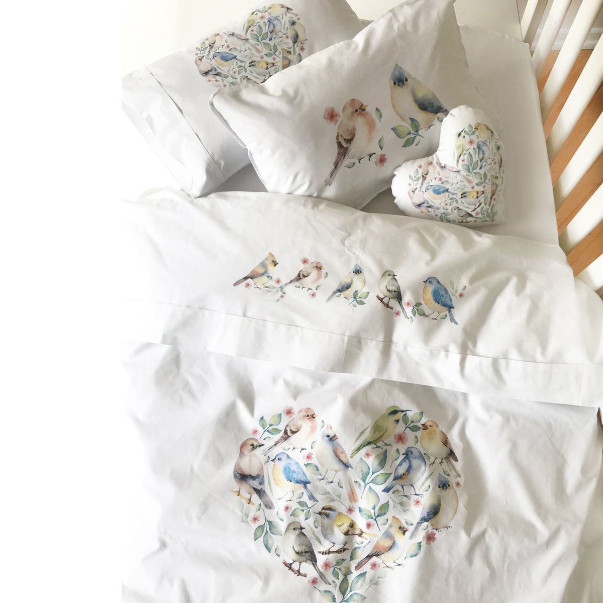 TUYO PRINT - Cubreplumón Pack And Play Pajaritos