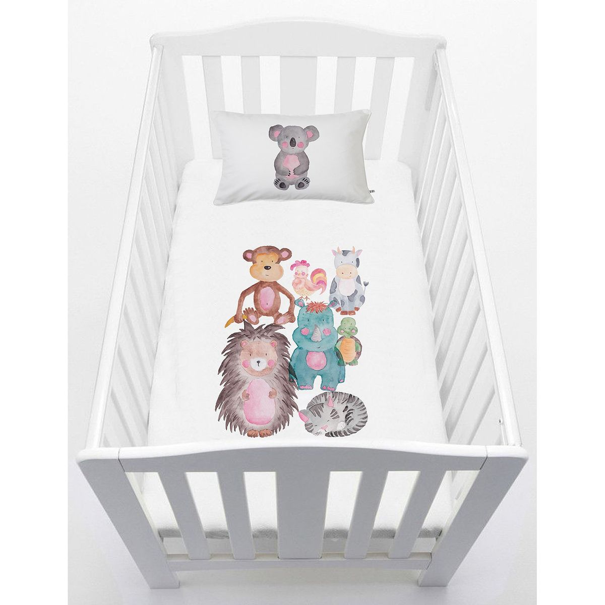 TUYO PRINT - Cubreplumón Pack And Play Animales Acuarela