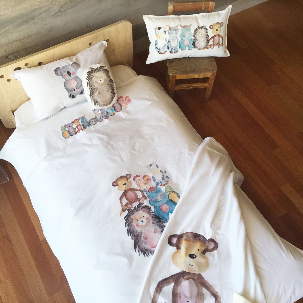 TUYO PRINT - Cubreplumón Pack And Play Animales Acuarela