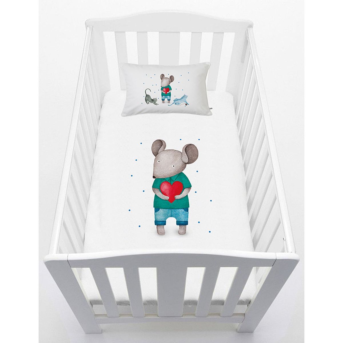 TUYO PRINT - Cubreplumón Cuna Ratoncito