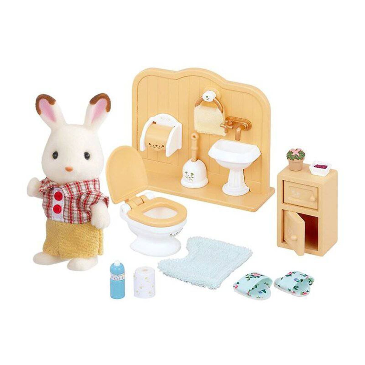 SYLVANIAN FAMILIES - Chocolate Rabbit Brother Set Baño Sylvanian Families 5015