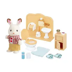SYLVANIAN FAMILIES - Chocolate Rabbit Brother Set Baño 5015