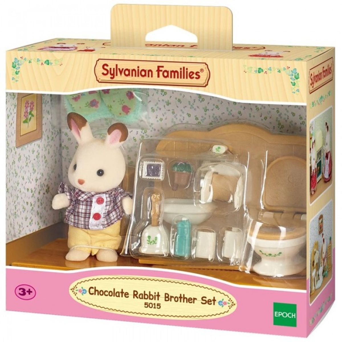 SYLVANIAN FAMILIES - Chocolate Rabbit Brother Set Baño Sylvanian Families 5015