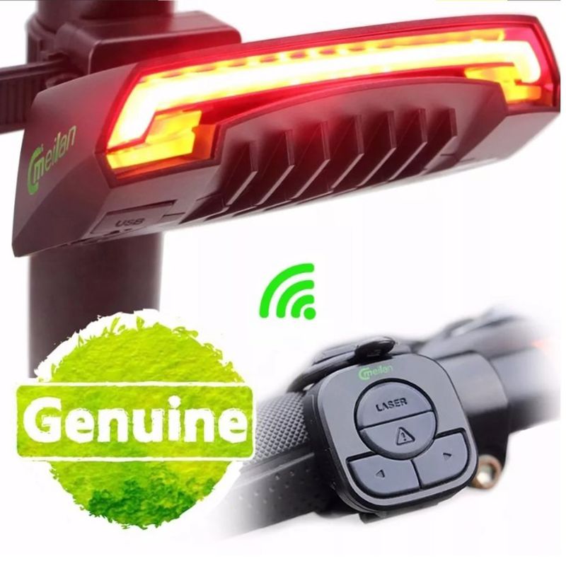 MEILAN - Luz X5 Led Trasera Con Señalizador Y Láser