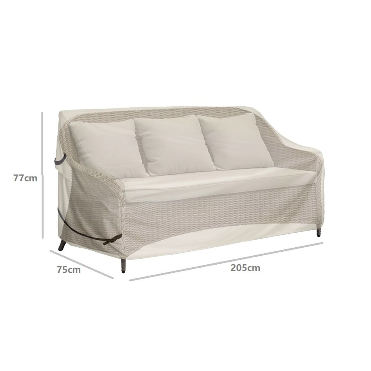GENERICO - Cobertor Sillón Terraza tres Cuerpos Premium 205x75x77cm Pvc