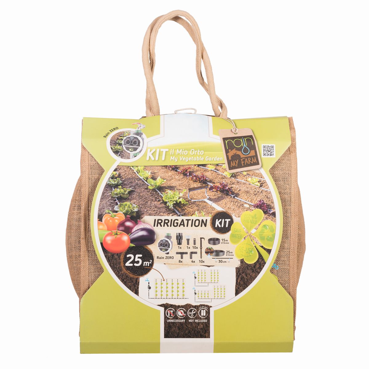 RAIN - Kit De Riego Para Huertas - Para 25 M2