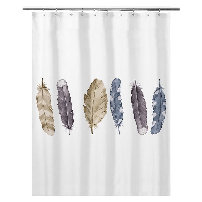 TUYO PRINT - Cortina de Baño Plumas Grises - Tuyo Print