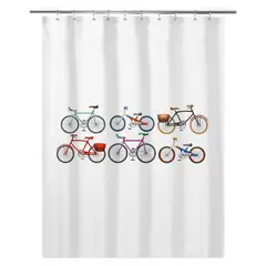 TUYO PRINT - Cortina de Baño Bicicletas -
