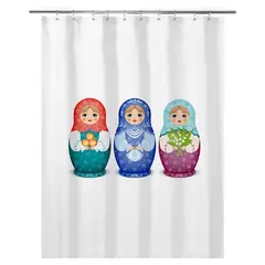 TUYO PRINT - Cortina de Baño Muñecas Rusas -