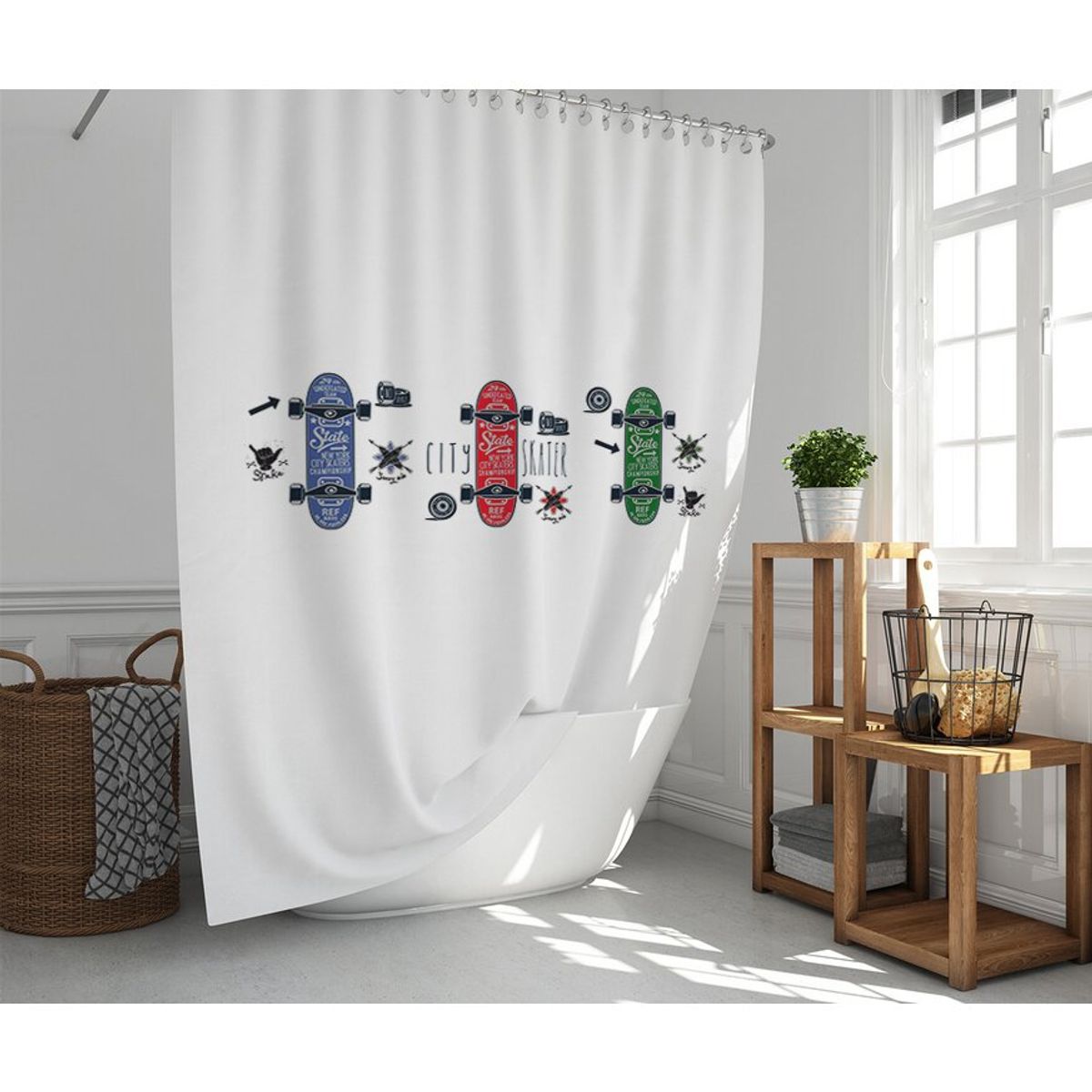 TUYO PRINT - Cortina de Baño Skate - Tuyo Print