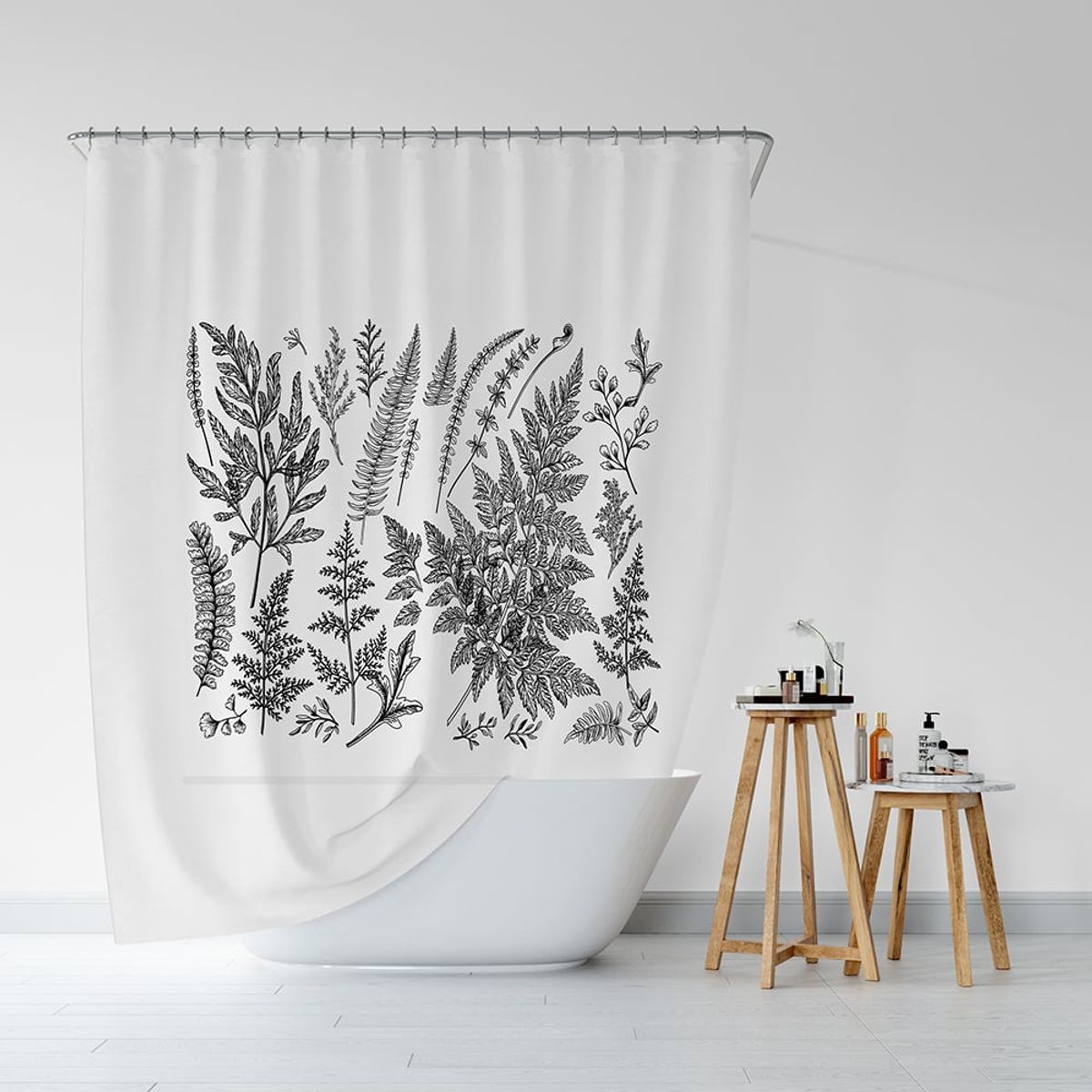 TUYO PRINT - Cortina de Baño Silueta Hierbas - Tuyo Print