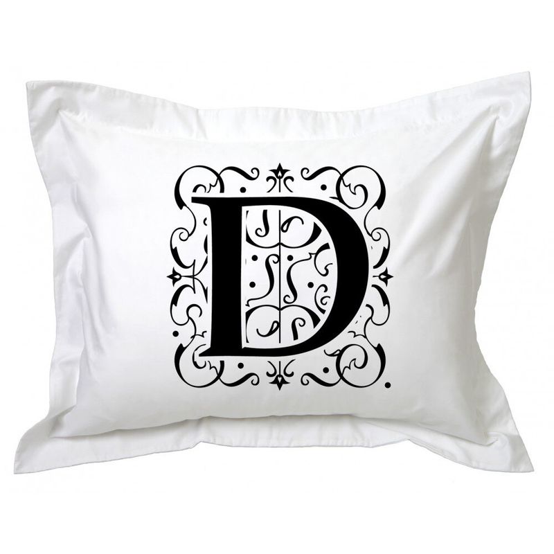 TUYO PRINT - Funda de Almohada,  Letras Deco D