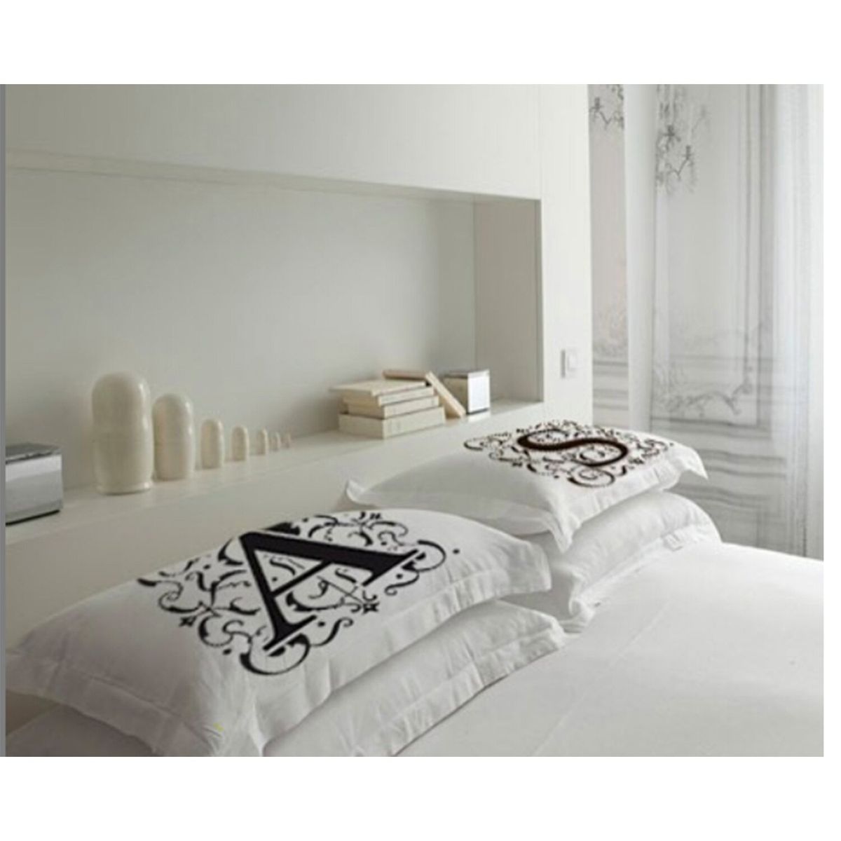 TUYO PRINT - Funda de Almohada,  Letras Deco E