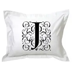 TUYO PRINT - Funda de Almohada Letras Deco J