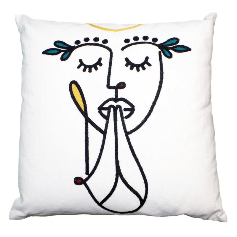 GENERICO - Cojín Decorativo Mensaje 45x45 Funda de Algodón