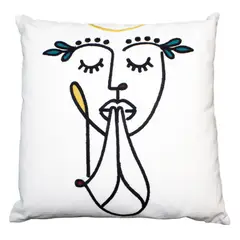 GENERICO - Cojín Decorativo Mensaje 45x45 Funda de Algodón