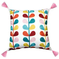 GENERICO - Cojín Decorativo Bordado 45x45 Funda de Algodón