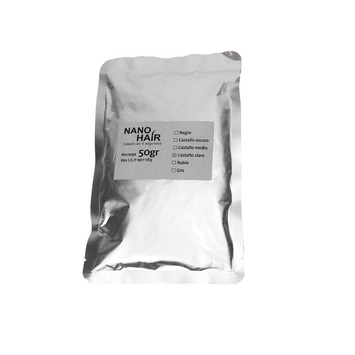 NANO HAIR - Nano Hair 50gr Castaño Medio Recarga Fibra Keratina