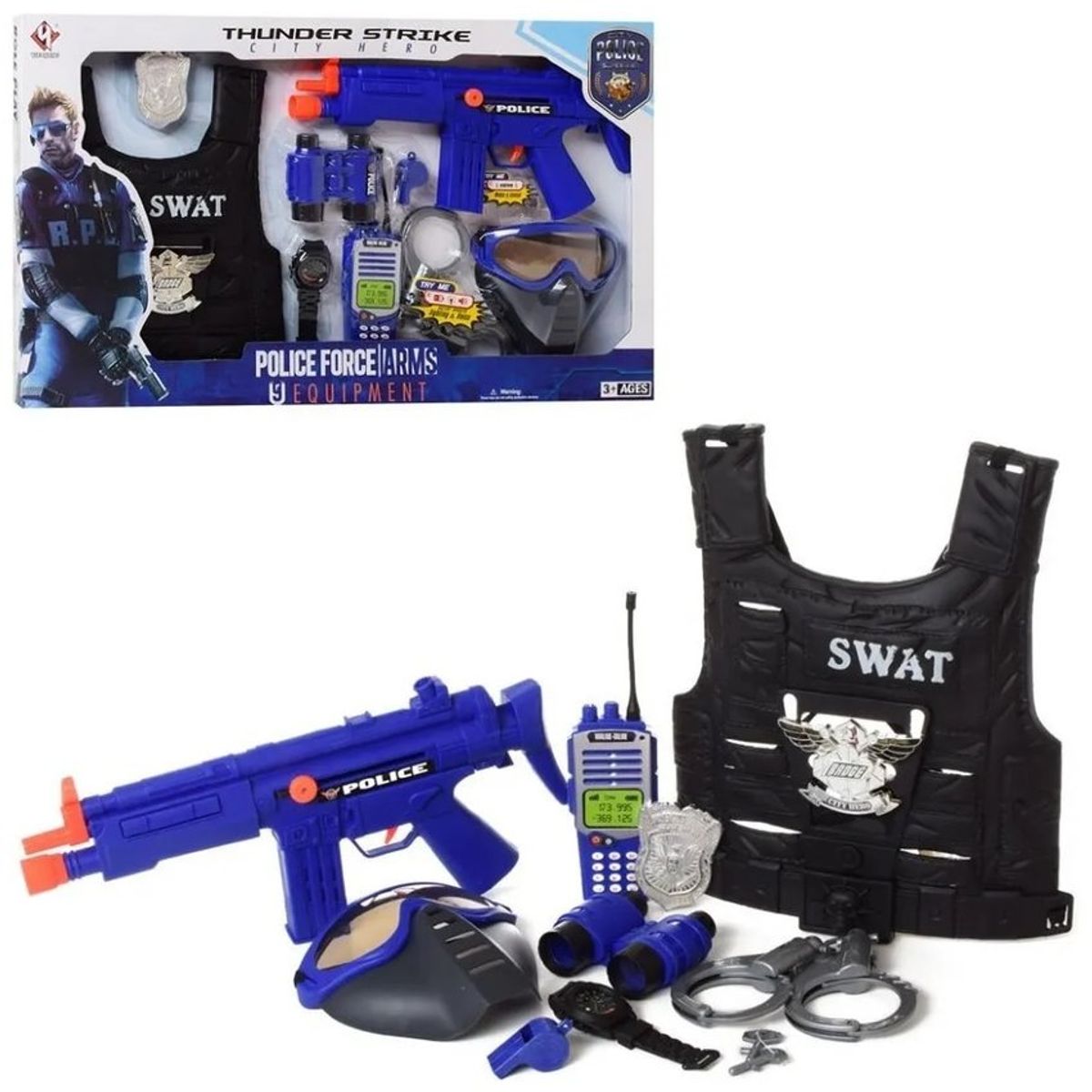 BESTOYS - Disfraz role play swat police forces, 10 piezas bestoys