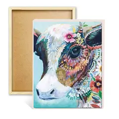 PAPAYA PROYECT - Pintura diamante Vaca en Festival - En Bastidor - 40x50 Diamond painting