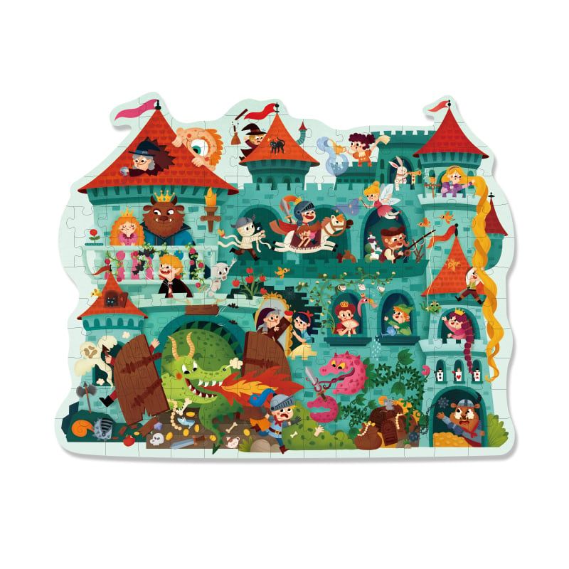 MIDEER - Puzzle Piezas Irregulares Castillo Mágico - 144 Piezas