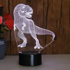 MASTERLIFE - Lámpara de Noche espantacuco Rex 3D Multicolor