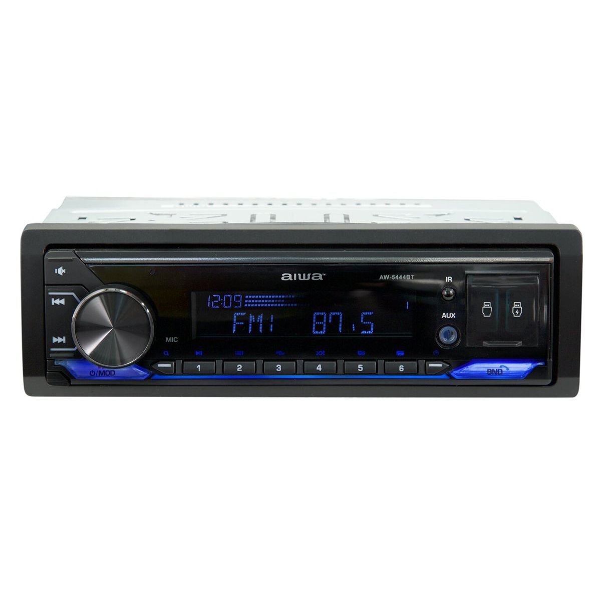 AIWA - Radio de Auto 1 Din Bluetooth 2 Usb Fm Mp3 Aiwa Aw-5444Bt