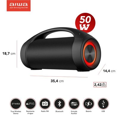 Imagen 2 del producto Parlante Portátil Bluetooth Tws Fm Boombox Aw-S600