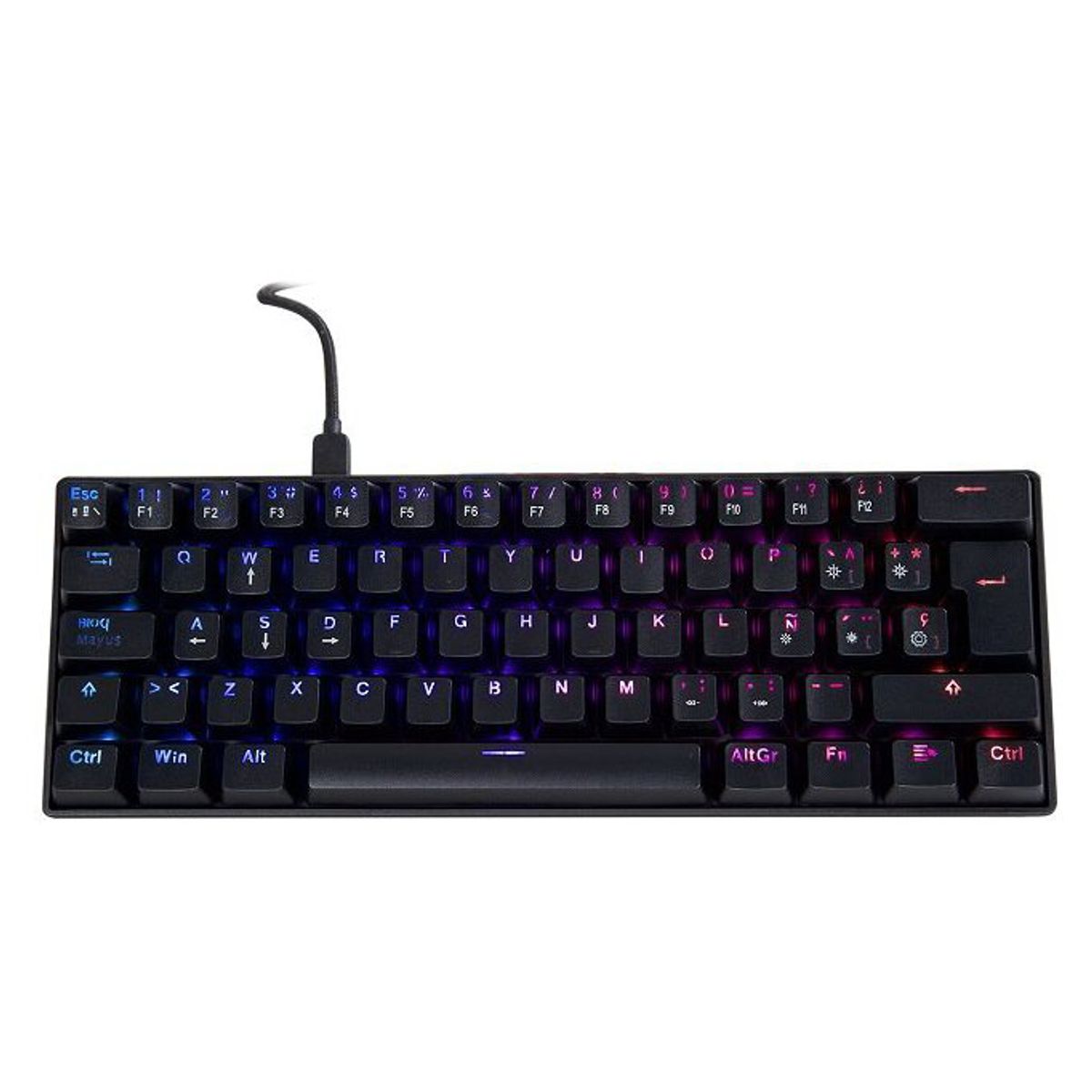 AIWA - Teclado Gamer Mecánico Aiwa Luz Led Diseño E Gk100