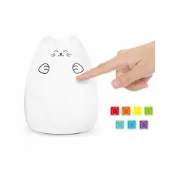 MASTERLIFE - Espantacuco de silicona Gatito Guardián LED Multicolor