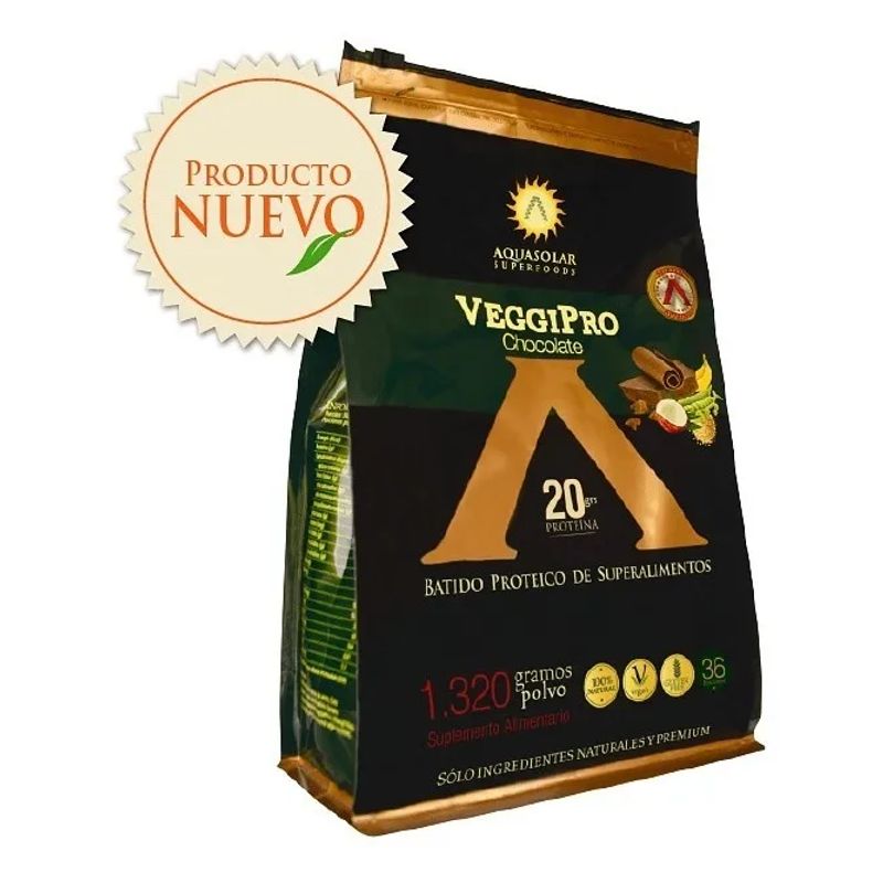 AQUASOLAR - Veggi Pro Chocolate Batido Proteico Vegano 1.320 Grs
