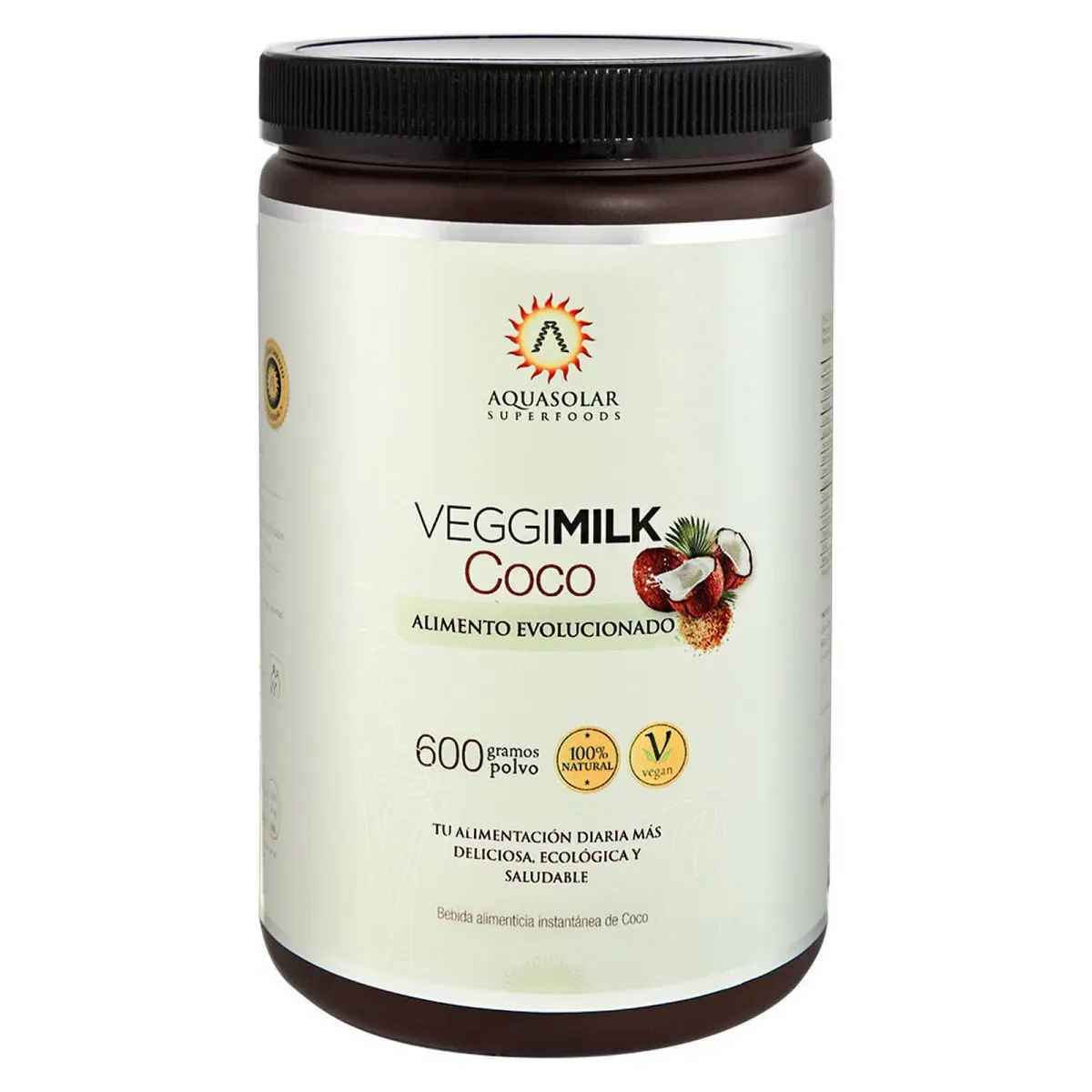 AQUASOLAR - Veggimilk Coco 600 Grs para 15 litros