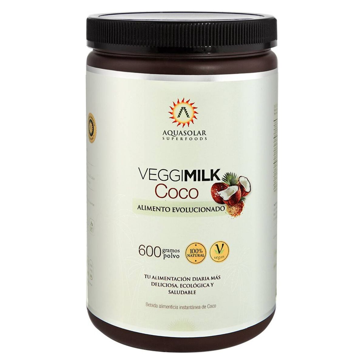 AQUASOLAR - Veggimilk Coco 600 Grs para 15 litros
