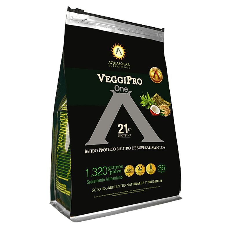 AQUASOLAR - Veggi Pro One Batido Proteico Vegano 1.320 Grs
