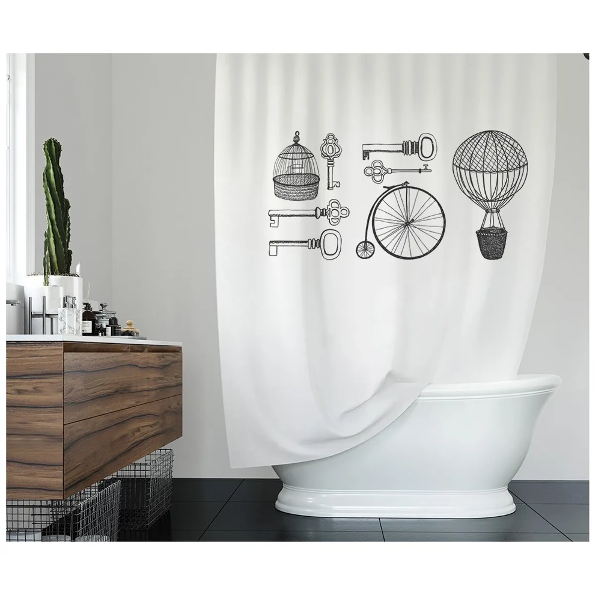 TUYO PRINT - Cortina de Baño Retro - Tuyo Print