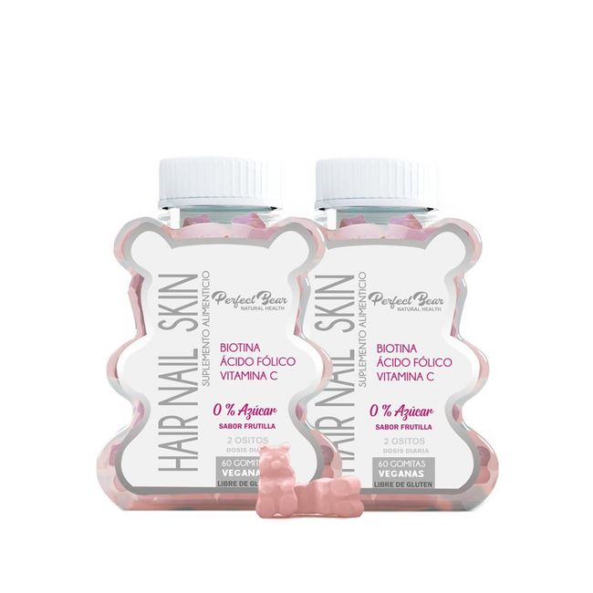 Perfect Bear - Biotina Vitaminas Gomitas Para El Pelo 2 meses