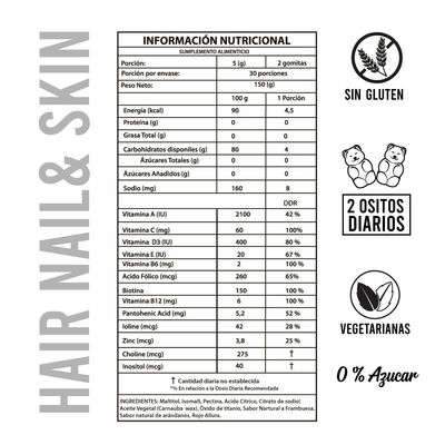 Imagen 2 del producto Biotina Vitaminas Gomitas Para El Pelo 2 meses