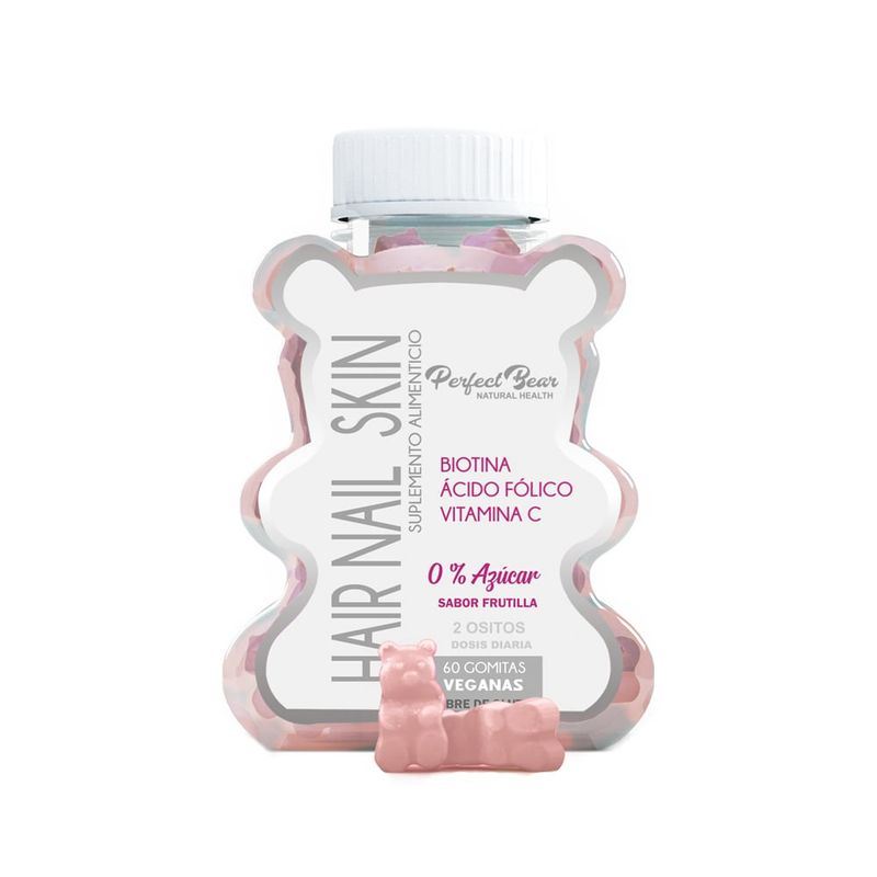 Perfect Bear - Biotina vitaminas para el cabello  sin azucar 1 mes Perfect Bear