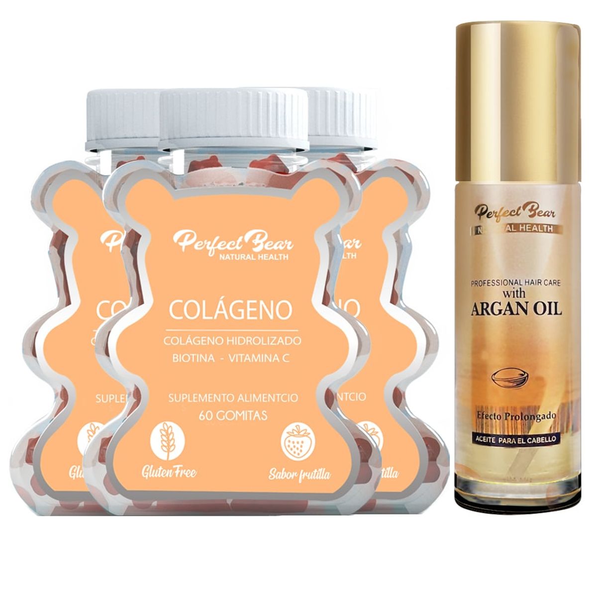 Perfect Bear - Colágeno Hidrolizado 3 meses + Argan Oil
